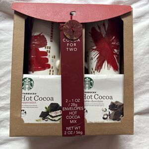 2014 Starbucks Coffee Mug Set Hot Cocoa For 2 Holiday Gift Set Christmas PROP
